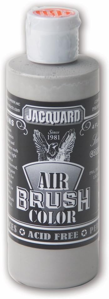 Jacquard Sneaker Series Airbrush Color, Artist-grade Fluid Acrylic Paint, Use on Multiple Surfaces, 4 Fluid Ounces, Concrete Grey...
