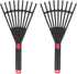 Lawn Rake Head Hand Rake Garden Tool, 2PCS Plastic Hand Rake Soil Tiller with Ergonomic Handle, Small Rake for Leaves, Gardening, Cultivating, Loo...