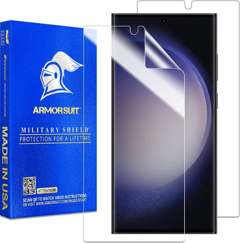ArmorSuit 2 Pack MilitaryShield Screen Protector Designed for Samsung Galaxy S23 Ultra 5G (6.8 Inch, 2023 Release) Case Friendly HD Clear Film - M...