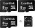 Factory Wholesale Micro SD Card 8GB U1 Pack of 3 in Bulk Micro SDHC with Adapter Produced by Authorized Licencee(8GB)...