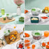 Vegetable Chopper Manual Food Processor, Veggie Chopper Cutter for Salad Garlic Nut Onion...