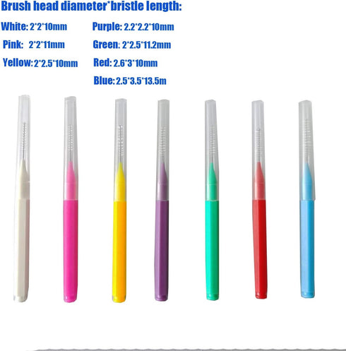 Braces Brush,Interdental Brush Toothpick, Dental Tooth Flossing Head, Oral Dental Hygiene Flosser,Toothpick Cleaners, Tooth Cleaning Tools(7Colors...