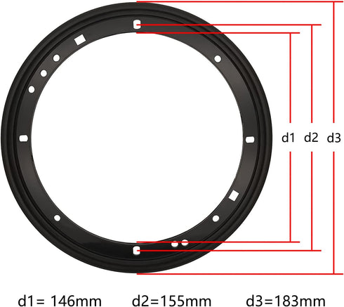 6.5" Speaker Grill Covers, Car Speaker Subwoofer Guard Protector, ABS Plastic Frame with Metal Mesh, Black - 2Pcs...