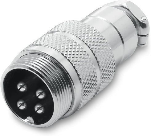 2 Sets Aviation Connector 4P 10A GX20-4 Waterproof Metal Male Female Wire Panel Power Chassis Fittings Connector Aviation Plug Silve...