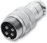 2 Sets Aviation Connector 4P 10A GX20-4 Waterproof Metal Male Female Wire Panel Power Chassis Fittings Connector Aviation Plug Silve...