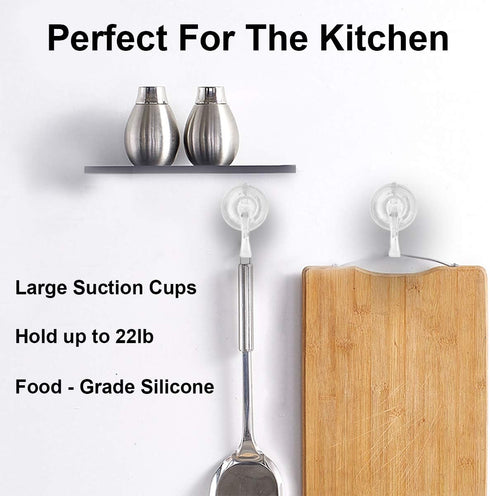 2PCS Wreath Hanger, Suction Cup Hooks with Key Lock, Heavy Duty Vacuum Wall Window Shower Suction Cup Hook and Wreath Hanger for Front Door, Wreat...