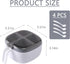 Seasoning Box with Lid and Spoon, 4 Compartment Spice Pots with Handle for Household kitchen for Salt Sugar Pepper Powder, Leakproof, Easy to Clea...