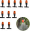 Daycount® Pack of 10 Automatic Watering Mini Adjustable Atomizing nozzle Irrigation Drippers 360 Degree Emitter Drip System Orange Nozzle...