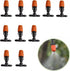 Daycount® Pack of 10 Automatic Watering Mini Adjustable Atomizing nozzle Irrigation Drippers 360 Degree Emitter Drip System Orange Nozzle...