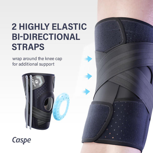 Hook & Loop Knee Brace for Knee Pain, Adjustable Knee Support with Patella Gel Pad & Side Spring Stabilizers, Knee Wrap for Arthritis, Meniscus Te...