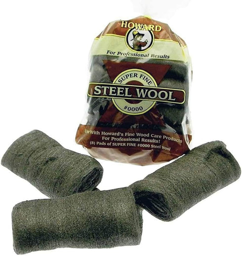 Howard 210493 STWL Grade 0000 Steel Wool 8Pk...