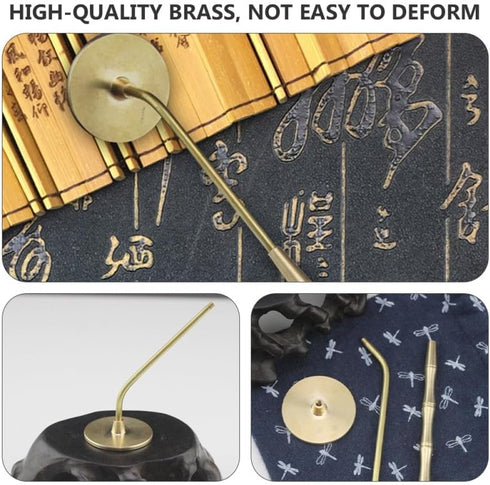 NUOBESTY Incense Ash Long Handle Incense Ash Press Seal Stick Shovel DIY Fragrance Accessories for Home Shop Decor...