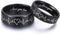 LAVUMO Heartbeat Rings for Couples I Love You Matching Promise Rings Wedding Bands Sets for Him and Her with Box Stainless Steel Comfort Fit...