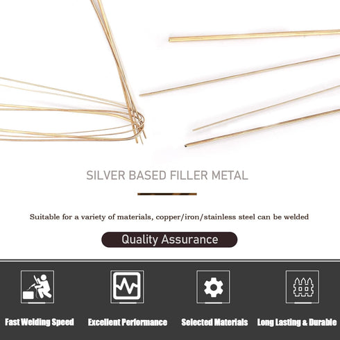 4pcs 0.5mm 0.7mm 1.0mm 1.5mm Gold Silver Copper Welding Rods,Flexible and Durable Soldering Wire for Jewelry Making Kit Welding Materials...