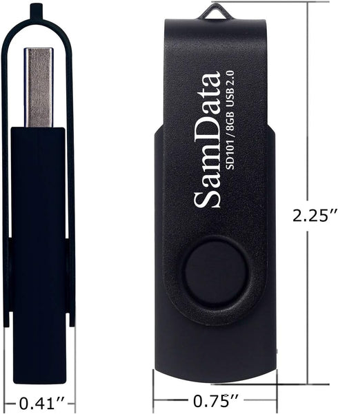 8GB USB Flash Drives 2 Pack 8GB Thumb Drives Memory Stick Jump Drive with LED Light for Storage and Backup (2 Pack Black)...