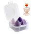 4 Pcs Makeup Sponge Beauty Blender Set - Sponges For Foundation with Egg Case and 1 Holder, Flawless for Cream, Powder Liquid (4PCS,Purple)...