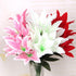 Artificial Lily 10 Heads Fake Lily Artificial Flower Wedding Party Decor Bouquet Home Hotel Office Garden Craft Art Decor Orange...