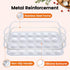 Muffin Pans With Metal Reinforced Frame - 24-Cups Durable Silicone Baking Pan for Muffins, Cupcakes, BPA Free and Dishwasher Safe - White with Cof...
