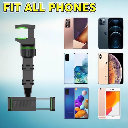 2024 New Multifunctional Rearview Mirror Phone Holder, 360° Rotatable Car Phone Holder for Cell Phone and Gps, Retractable & Adjustable Universal ...