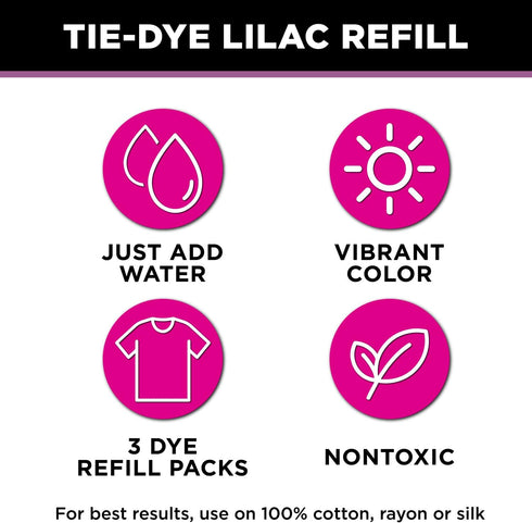 Tulip One-Step Tie-Dye Kit Dye Refill Packs, Lilac...