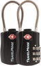 2 Pack TSA Approved Travel Combination Cable Luggage Locks for Suitcases & Backpacks - Black...
