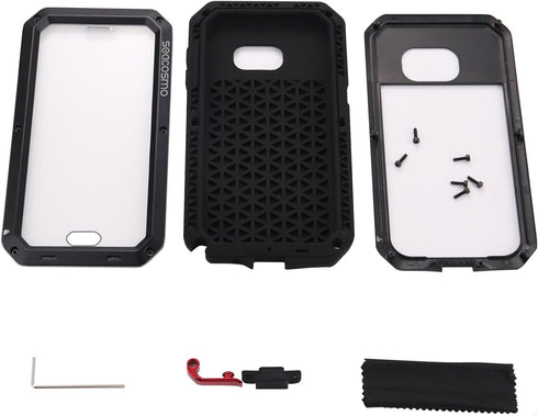 seacosmo Case for Samsung Galaxy S7, Shockproof Dustproof Rainproof Military Grade Full Body Protective Case with Tempered Glass Screen Protector ...