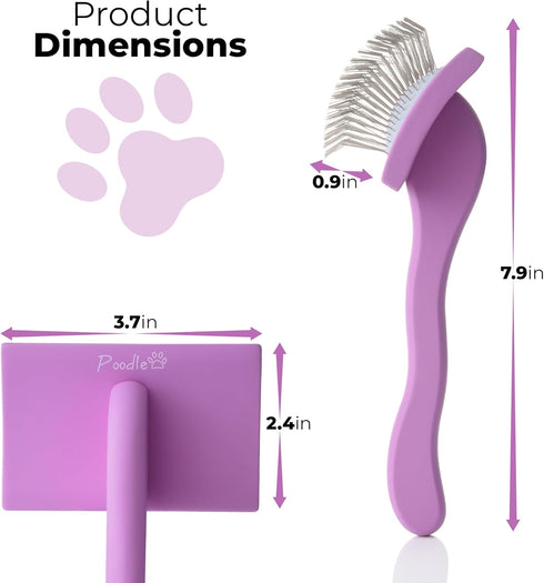 Slicker Brush for Dogs - Detangling Dog Brushes for Grooming with Soft Bristles & long Pins - Professional Dog Grooming Brush to Removes Tangles &...