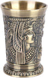 Metal Shot Glasses Vintage Wine Cup with Green Bronze Body Zinc alloy Insert for Home Ornaments KTV Wine Set...