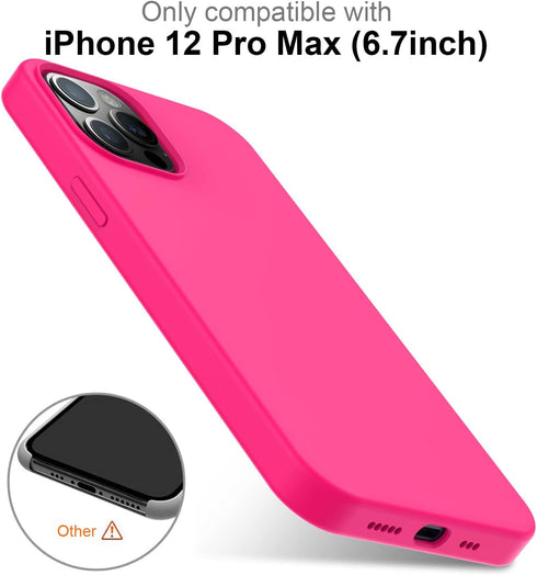 DEENAKIN Compatible with iPhone 12 Pro Max Case with Screen Protector,Soft Silicone Gel Rubber Bumper Cover,Slim Fit Shockproof Protective Phone C...