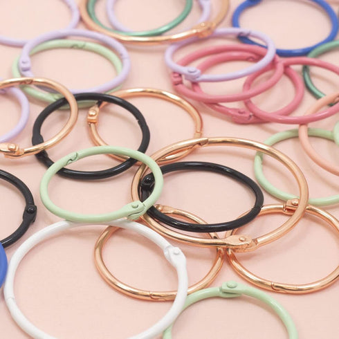 Craftelier - Set of 6 Metal Binding Rings for Scrapbooking, Card Making and other Craft Projects | Rings for Photo Albums, Notebooks or Diaries | ...