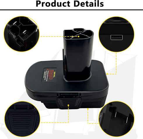 DM18GL Adapter Use for Craftsman C3 19.2V Cordless Tools, Converts Dewalt 20V 60V or Milwaukee M18 18V Li-ion Battery to Craftsman 19.2V Li-ion & ...
