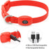 Light up Dog Collar for Small Dog,Vizpet XS Adjustable Size Nylon Collar USB Rechargeable Bright Safety Pet Collar for Cats Dogs (Red?XS)...