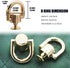 Uayeatye D Rings for Purse Hardware for Bag Making, 8 PCS Metal D Ring and Stud Screw, 360 Degree Rotatable D Rings for Purse, Bag Hardware, Dog B...