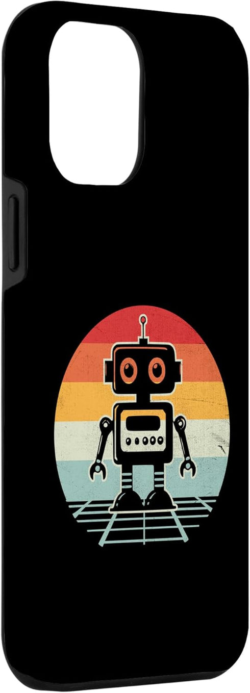 iPhone 15 Pro Max Retro Sunset Robot Robotics Engineer Robotic Engineering Case...