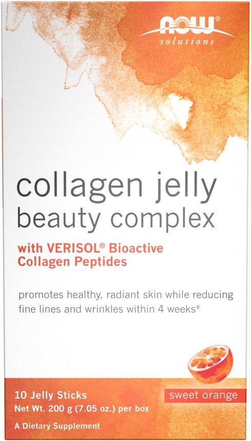NOW Solutions, Collagen Jelly Beauty Complex, Sweet Orange Flavor, 10 Jelly Sticks...