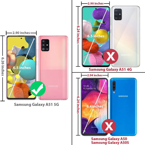 TJS Compatible with Samsung Galaxy A51 5G Case (Not Fit Galaxy A51 4G), with Tempered Glass Screen Protector Metal Ring Magnetic Support Kickstand...