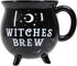 Ebros Wicca Sacred Crescent Moon Witches Brew Black Cauldron Mug Cup 14oz Coffee Tea Drink Cup Mugs...