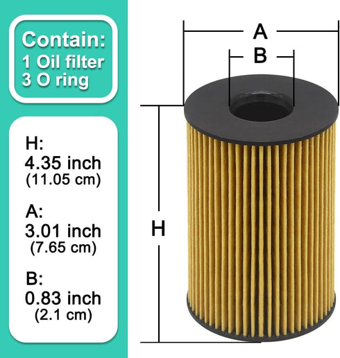 Oil Filter Fits BMW V8 4.4L 550i 650i 750i 750Li Alpina B7 M5 M550i M6 M760i M8 M850i X5 X6 X7 | Part No. 11427580676 11427583220 11427600089 1142...