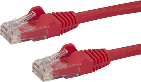 StarTech.com 2ft CAT6 Ethernet Cable - Red CAT 6 Gigabit Ethernet Wire -650MHz 100W PoE RJ45 UTP Network/Patch Cord Snagless w/Strain Relief Fluke...