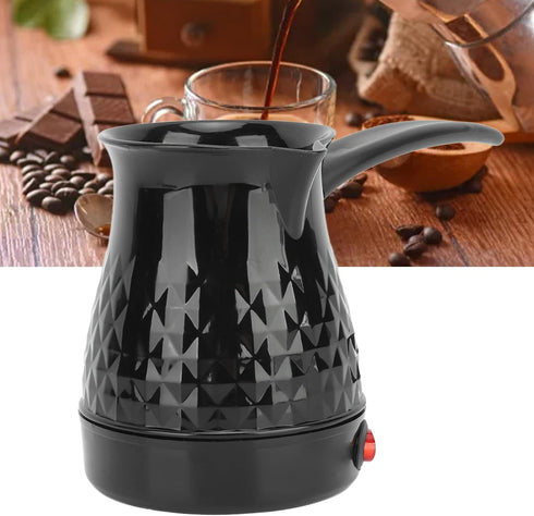 Coffee Maker, ABS Stainless Steel Electric Arabic, Greek & Turkish Coffee Pot, 600ml Even Heating Tea Maker Kettle with Removable & Anti Scald Han...