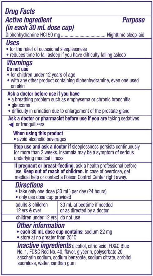 ZzzQuil, Nighttime Sleep Aid Liquid, 50 mg Diphenhydramine HCl, No.1 Sleep Aid Brand, Fall Asleep Fast, Non-Habit Forming, Calming Vanilla Cherry,...