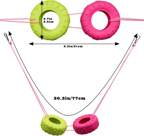 Bird Swing Toys, Colorful Tires Parrot Hammock, Bird Cage Accessories, Suitable for Parakeets Budgie Conure Cockatiel...