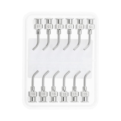 PATIKIL Bent Blunt Tip Dispensing Needle 15G, 12 Pcs 0.5 Inch Stainless Steel Liquid Dispenser Bent Flow Needles with Luer Lock for Refilling Liqu...