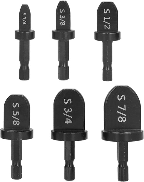 6PCs Swaging Tool Drill Bit Set Copper Aluminum Pipes Expansion Tube Expander Drill Bit Air Conditioner Maintenance HVAC Tools(Hex Shank)...
