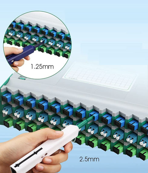 2pcs Fiber Optic Cleaner - for 1.25mmLC/MU 2.5mm SC/F C/STE2000 Glass Fiber Cleaning Pen - for Fiber Optic Connectors Cleaning...
