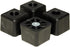 4 Large Cube Square Rubber Feet Bumpers - 1.125 H X 1.500 W - Made in USA Heavy Duty Non Marking for Furniture, Tables, Chairs, Desks, Benches....