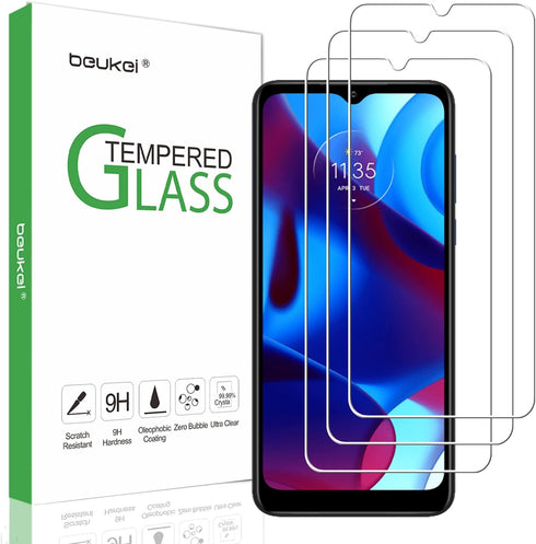 (3 Pack) Compatible for Motorola Moto G Pure Screen Protector Tempered Glass, (6.5 inch) Touch Sensitive,Case Friendly, 9H Hardness...