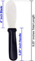 AnapoliZ Butter Spreader Knives | 4 PCS Wide Blade Stainless Steel Spreader Knife | Black Plastic Handle Spreading Knives | Sandwich Condiment Spr...