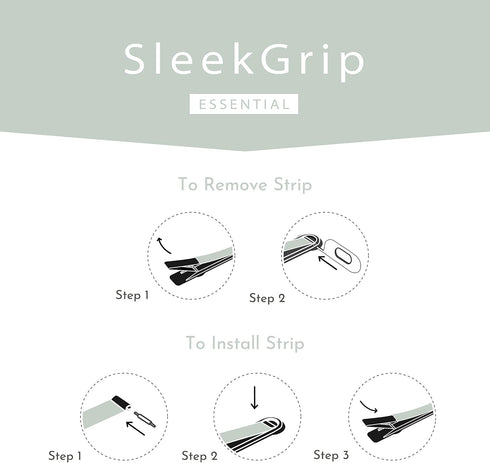 Swappable Ultra-Thin Phone Grip - Convertible Grip Holder Fits Most iPhone and Android Cases, Strap Holder Compatible with Wireless Chargers and C...