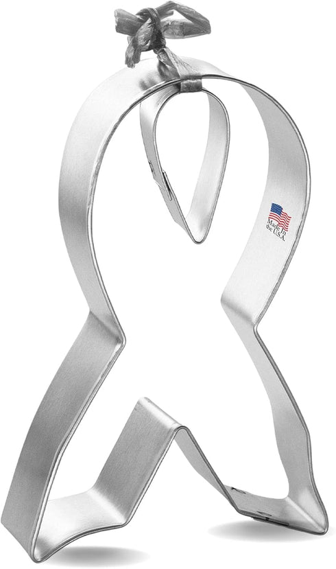 Awareness Ribbon Cookie Cutter 2 Pc Set – Ribbon, Tear Drop Cookie Cutters Hand Made in the USA from Tin Plated Steel...